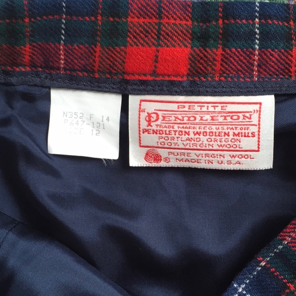 Vintage Pendleton Plaid Wool Skirt - Picture 3 of 7